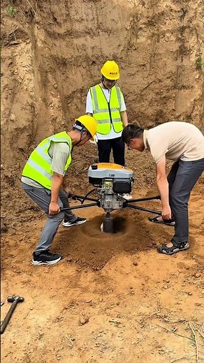 Powerful Two-Man Earth Auger Drilling | Fast Post Hole Digging for Construction & Planting