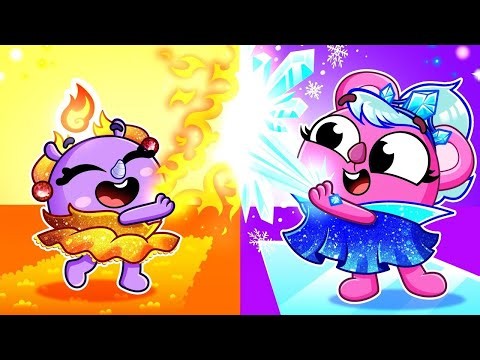 Fire vs Ice Princess! 🔥❄️Opposites Song | Kids Songs And Nursery Rhymes by Baby Zoo Karaoke