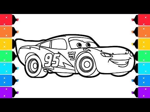 Coloring Lightning Mcqueen in Race Cars 3 Coloring Page