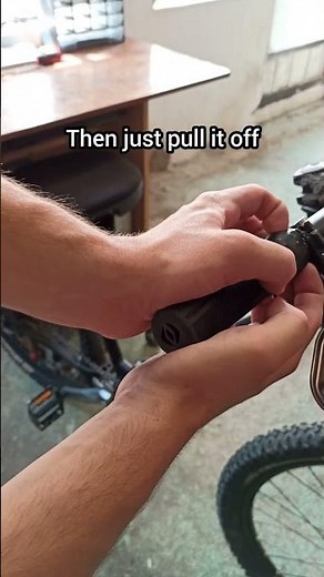 Easiest way to remove grips from a bike