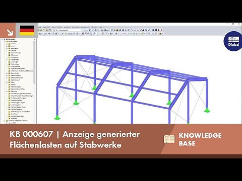 KB 000607 | Anzeige generierter Flächenlasten auf Stabwerke