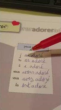 conjugaison du verbe adorer