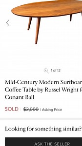 Bringing gorgeous surfboard table back to its true mid century modern look! Bye bye shabby chic #furniture #furnitureflip #diy | Lilly Skjoldahl