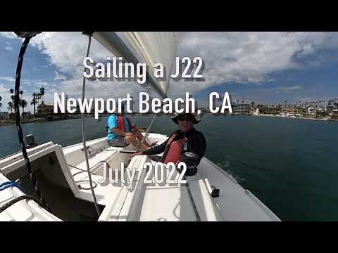 Sailing a J22 in Newport Beach, CA (July 2022)