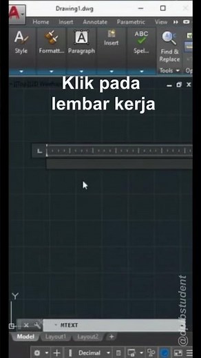 cara membuat text di autocad