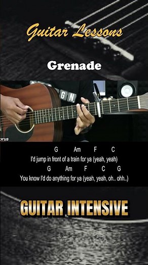 Grenade - Bruno Mars | EASY Guitar Tutorial with Chords / Lyrics - Guitar Lessons
