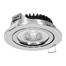 Led inbouwspot - dimbaar - 230 volt - 5 watt 510 lumen- chroom - IP44