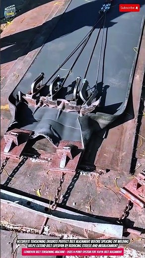 Conveyor Belt Tensioning Machine – Uses 4 Point System for 100% Belt Alignment