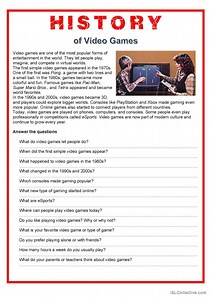 Easy reading - History of Video Games