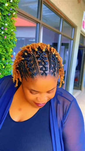 Tried mixing african threading with natural twists❤️❤️how does it look? call or wtsp on 0962359292 | Sibas hair braiding