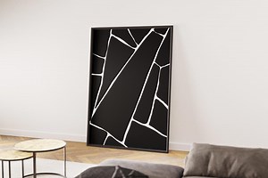 Abstract Geometric Line Art Print: Minimalist Black and White Scandinavian Decor (digital Download) - Etsy