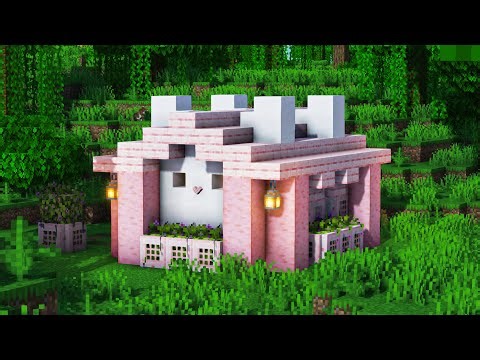 Minecraft | How to Build an EASY Cat House | Cherry Base
