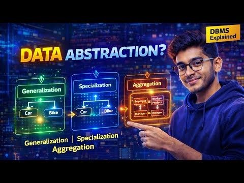 Data Abstraction in DBMS | Generalization, Specialization & Aggregation Explained in Hindi