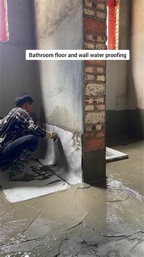 Bathroom Wall & Floor Waterproofing Process | Satisfying Construction Skills