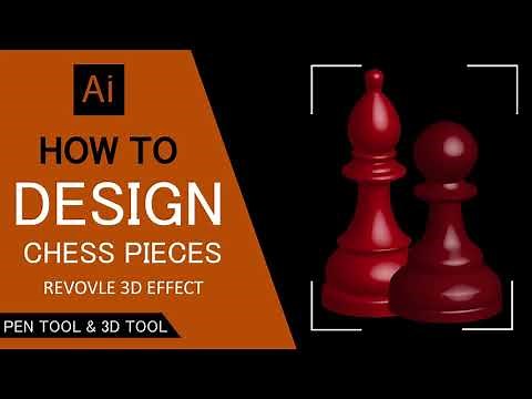 How to make Chess pieces in adobe illustrator | 3d chess board |3d tool | Adobe Illustrator |