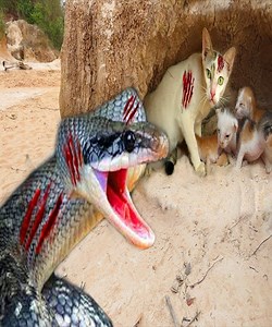 2.8M views · 1.2K reactions | Dramatic battle of cat mother and python. #Animal | Nature Life | Facebook