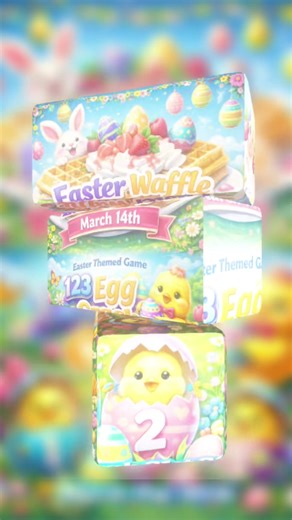 Just a sneak peek into Marchs Schedule Save the dates Waffle Basket Draw and 123 egg Crack Game all Easter Themed