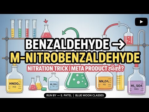 Benzaldehyde → m-Nitrobenzaldehyde | Nitration Trick जो हर Exam में आएगी!||Benzaldehyde का Nitration