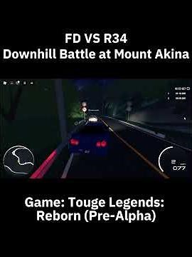 FD VS R34 | Uphill Battle | Roblox Touge Legends: Reborn #drift #initiald #racebattle #akina