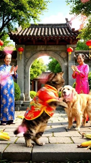 Vietnamese Áo Dài Cat Dances Gracefully! #CulturalVibes #CatRemix