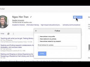 Creating an alert in Google Scholar