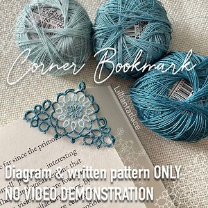 Corner Bookmark Lace Tatting Tutorial With Diagram and Written Instructions (NO VIDEO) - Etsy