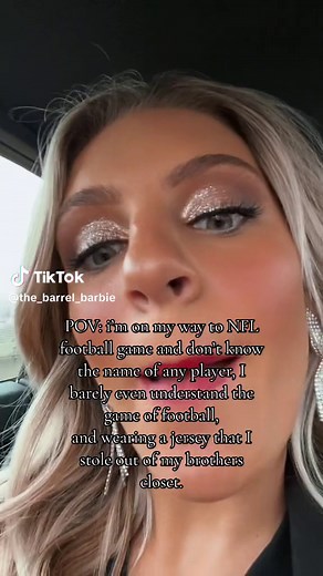 When they give you a VIP tickets with a field pass and free food and drinks you go for a good time. This is where barrel Barbie meets football. ##bayleighchoate##barrelbarbie##foryou##trending##football##nfl##fyp##atlantafalcons##falcons