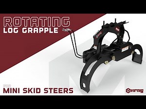 Mini Skid Steer Rotating Log Grapple Walkaround | New Attachment by Virnig MFG