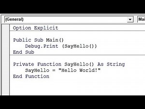 Access Modifiers and Scope in VBA