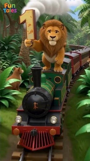 Learn Numbers 0 & 1 on the Jungle Train 🚂🐼🦁 | FunTales World | Kids Learning Short