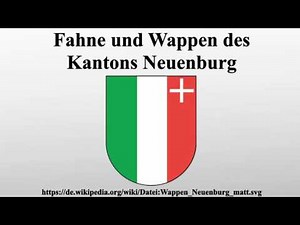 Fahne und Wappen des Kantons Neuenburg