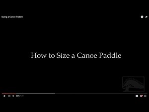 Sizing a Canoe Paddle