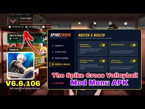 The Spike Cross Volleyball 6.6.106 Mod Menu Download With Unlimited Money 
