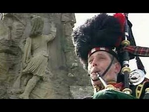 Bagpipes Music By Black Watch Monument In Aberfeldy On History Visit To Highland Perthshire Scotland