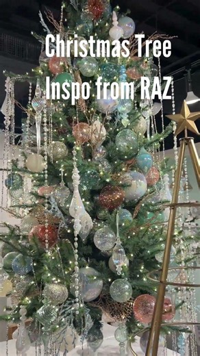 ✨ Pastel Christmas Tree Inspiration from the RAZ Showroom ✨
