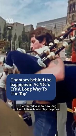 With AC/DC’s Australian tour kicking off in Melbourne last night, ABC’s 7.30 takes a trip down memory lane to revisit the story behind the iconic bagpipes in ‘It’s A Long Way To The Top’. It comes as hundreds of bagpipers made history in the city's Fed Square, breaking the world record for the largest ever bagpipe ensemble. More details: https://ab.co/4p33Gjl Choose your news on the ABC NEWS app and stay in the know: https://ab.co/abcnewsapp | ABC News