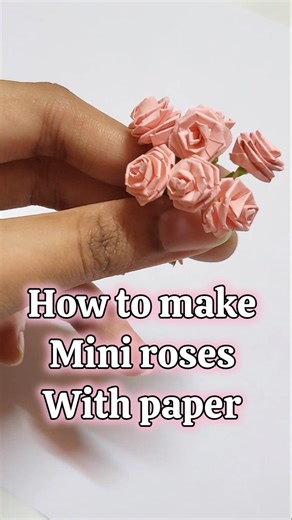 how to make mini roses with paper🌹🫶#paperflower #papercraft #craftideas #viralshort #trending #craft