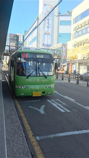 부산 기장군6번 삼강버스 1313호 2021년 4월식 현대자동차 E-에어로타운 디젤 Diesel 개선형 고상 입석 마을버스 승차영상 [2026.05.30]