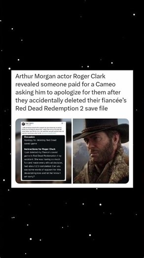 Arthur Morgan Actor Roger Clark Recorded Cameo Apology for Deleted RDR2 Save File