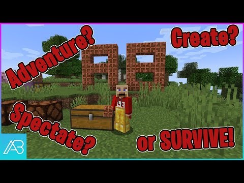 The 5 Minute Minecraft Tutorials - Game Modes - Adventure, Spectator, Survival and Creative [BOTH]