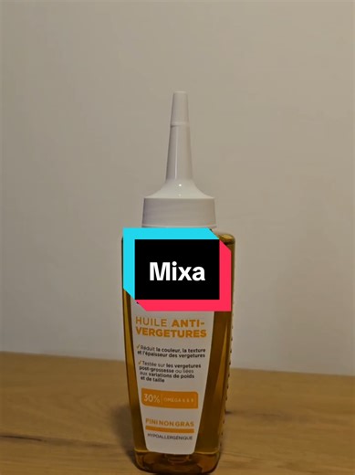 en partenariat avec Mixa Un produit idéal pour mon évolution durant l'année 2026🌟 @Mixa France #mixafr #vergetures #huile