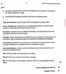 Instructions for Compiling a Report on an InvestigationUsing ... | Filo