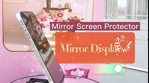 Compatible with iPhone 12 and 12 pro screen protector mirror tempered glass, bubble free, case friendly and scratch resistant