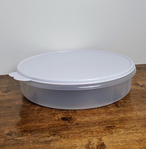 TUPPERWARE Freezersmart Round Container Pie Keeper White BUTTERFLY Tab LID 4889 - Etsy