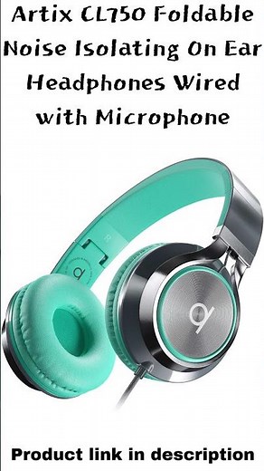 Artix CL750 Foldable Noise Isolating On Ear Headphones Wired with Microphone #shorts