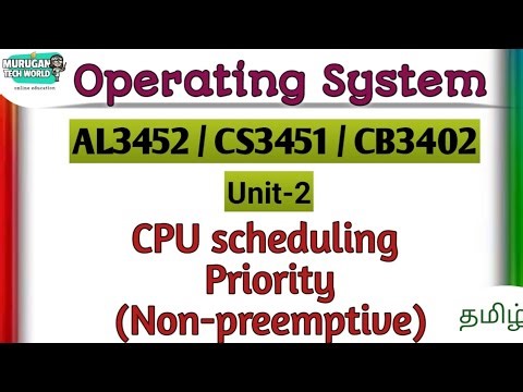 Priority (Non-preemptive) in CPU scheduling in operating system tamil||AL3352/CS3451/CB3402||OS.