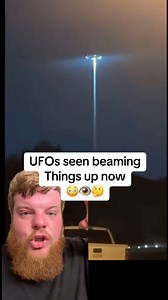 UFOs seen beaming something up 😳 #ufo #beam #alien #light #space #uap #invasion #caughtoncamera #sky #strange #weird | itsweirdtime