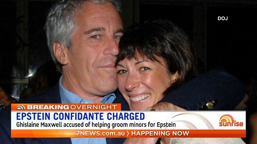 Ghislaine Maxwell, a close friend of disgraced financier Jeffrey Epstein, has been arrested in the United States on charges of helping to lure underage girls who were then sexually abused. More on this story: https://7news.link/2ZuQ0DL | Sunrise