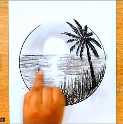 Sketchy With Pencil: Drawing Moonlight Artwork