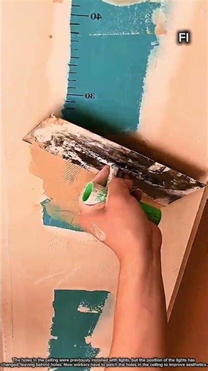 Patching holes in the ceiling